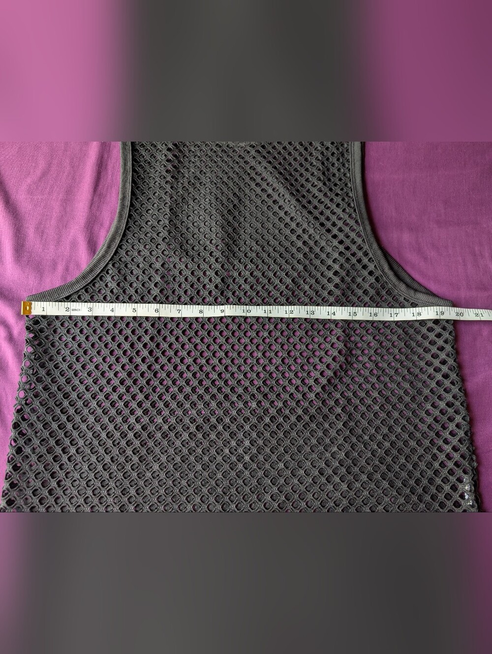 Black Fishnet Tank Top - Picture 2 of 7